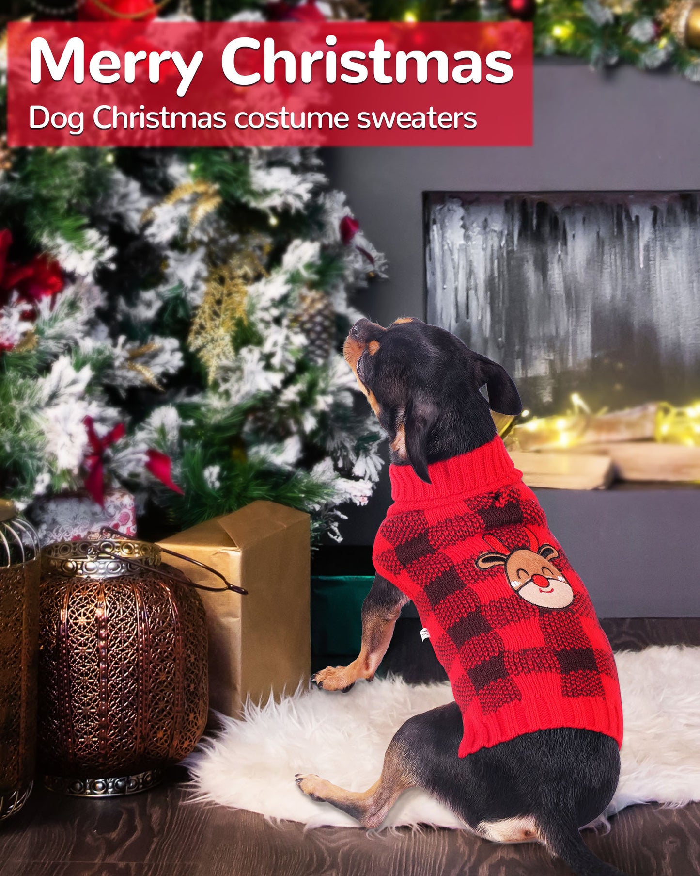Frienperro Reindeer Dog Sweaters